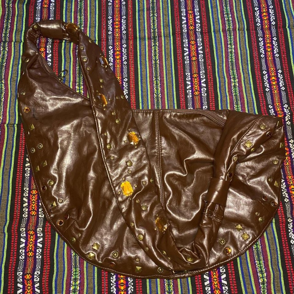 Crossbody with gemstone strap